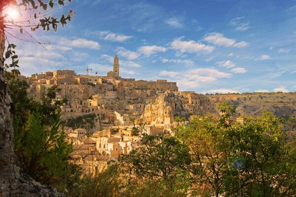 Panorama de la ciudad italiana hermosa naturaleza