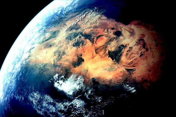 Planet Erde aus dem Weltraum. Sahara-Wüste
