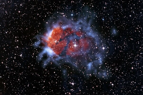 Constelación de Escorpio con nebulosa de emisión