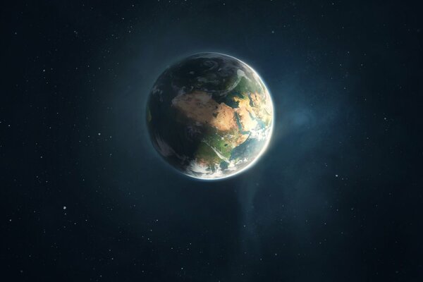 Planète Terre sur fond noir