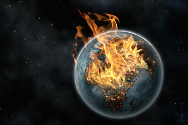 Esplosioni di fuoco su un pianeta ghiacciato