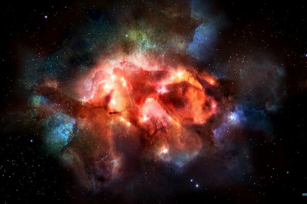 A nebula in outer space