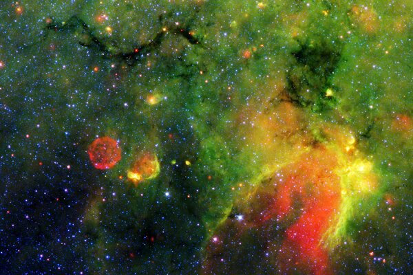 Gas Green Space Nebula