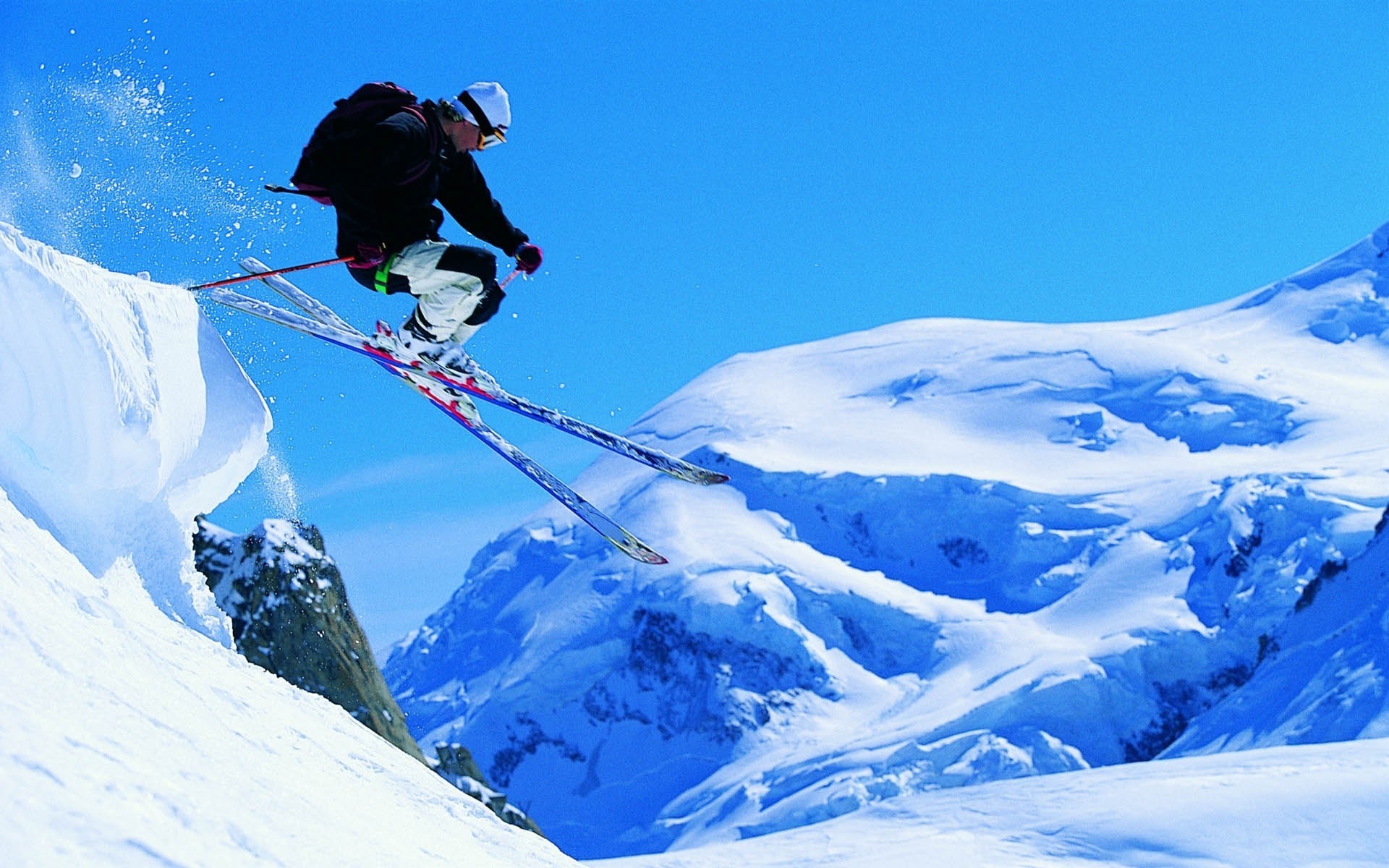 neige bleu blanc montagne sport