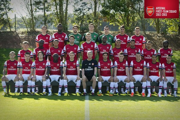 Arsenal-Fußballmannschaft auf dem Feld