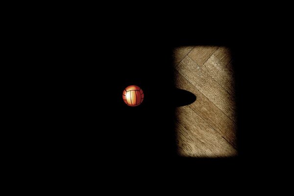 Sombra de una pelota de baloncesto en el Suelo