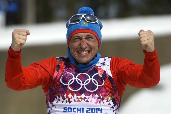 Radość z zdobytego medalu na igrzyskach olimpijskich