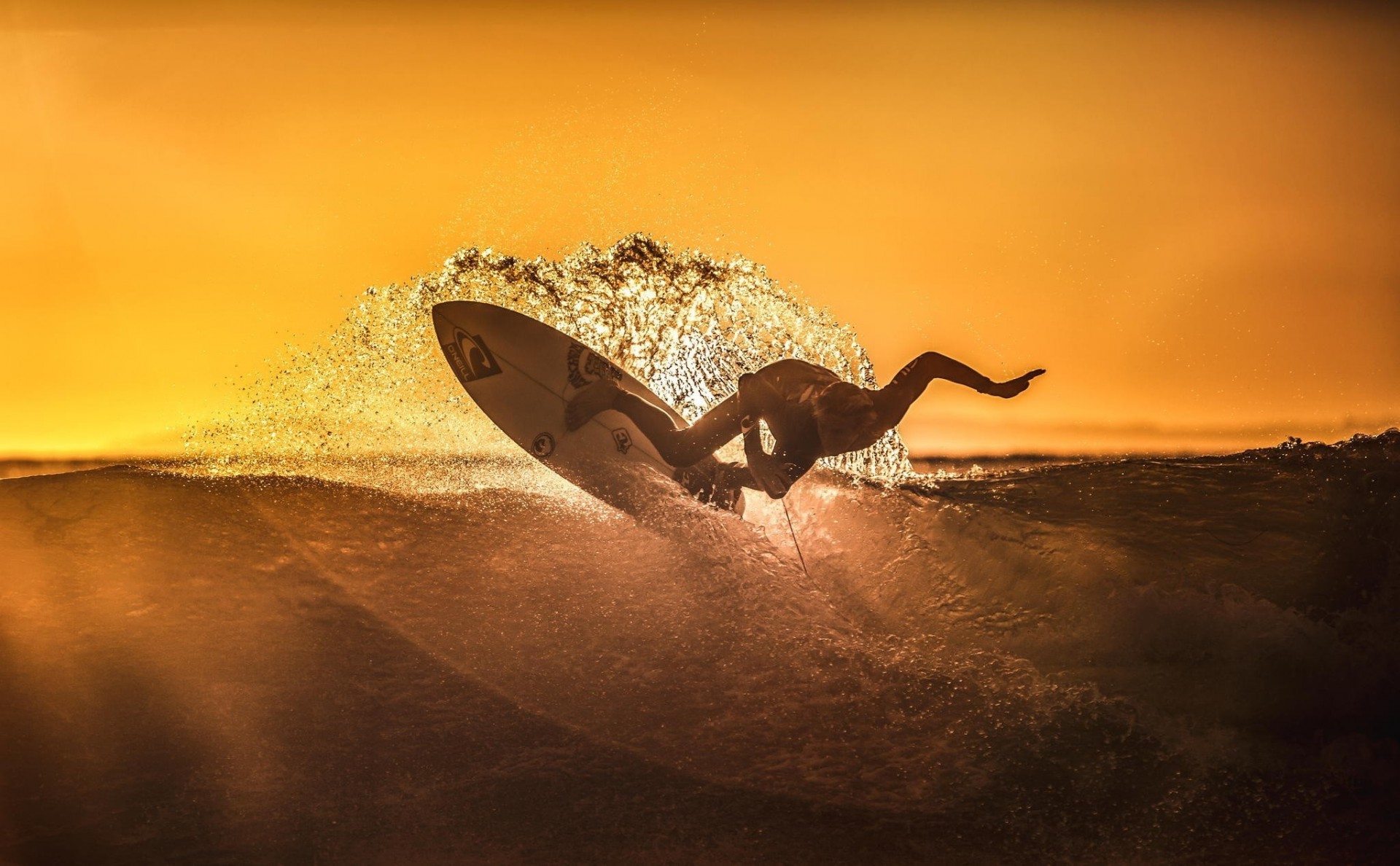 océan coucher de soleil surf sport