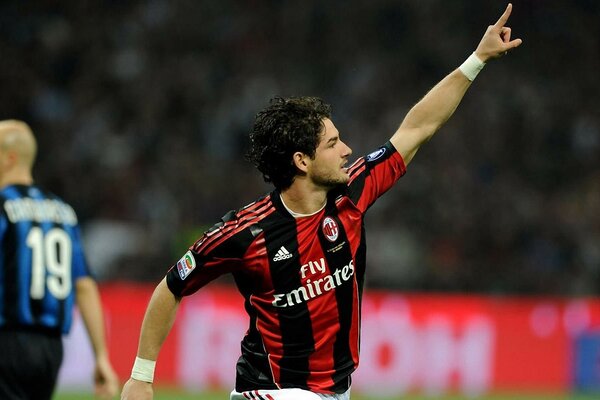 Football player pato. milan vs. america