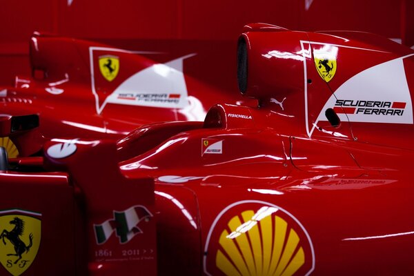 Red Ferrari car for Formula 1