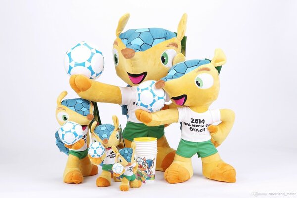 Wallpaper world cup mascots