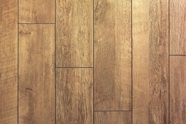 Primo piano di pavimenti in legno di tavole piane