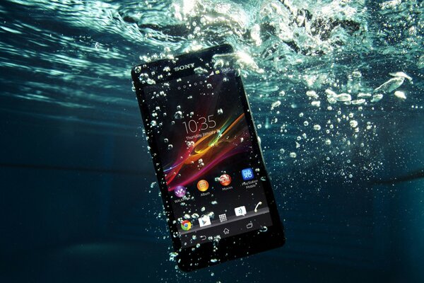 Sony Xperia-Handy, das Wasser ist nicht schrecklich