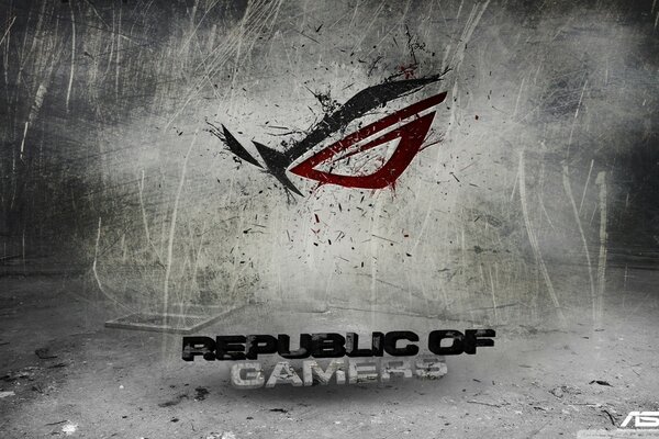 Republik der Spiele auf grauem Hintergrund