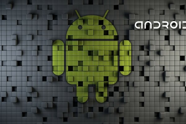 Das Android-Emblem im Pixeldesign