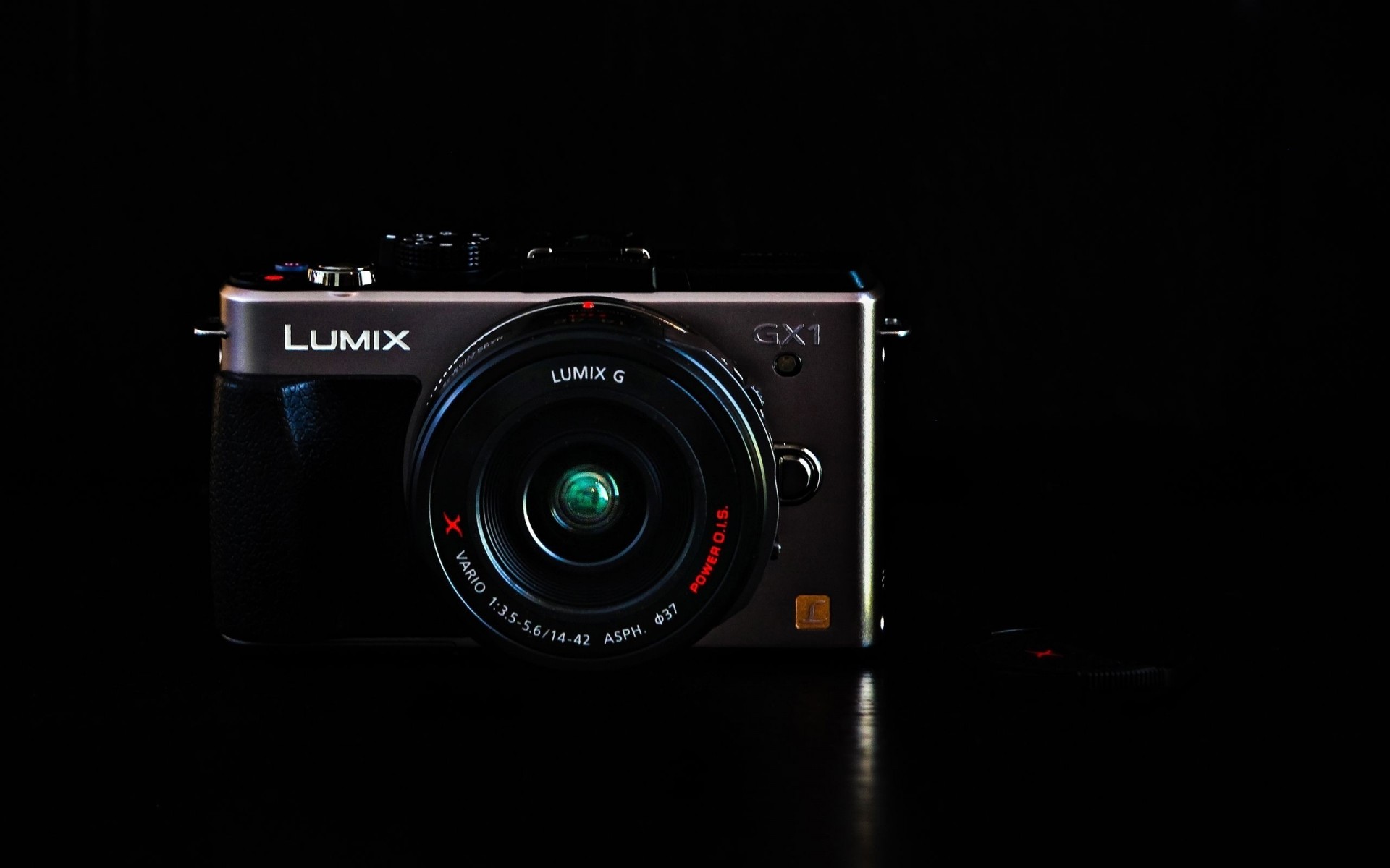 the camera company dark background lumix