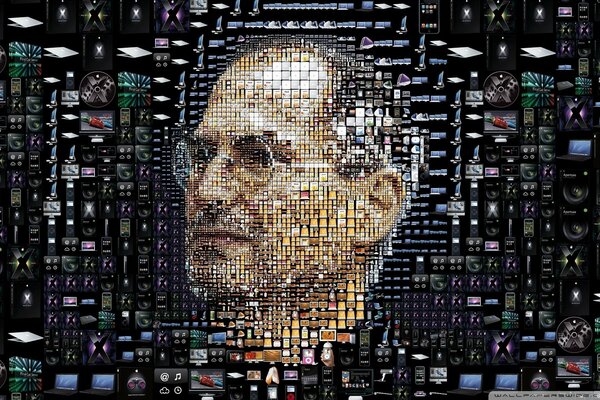 Steve jobs portrait of icons