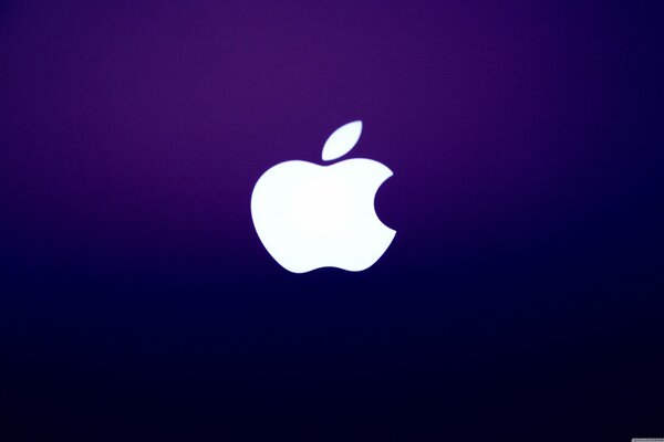 Apple apple on a purple background