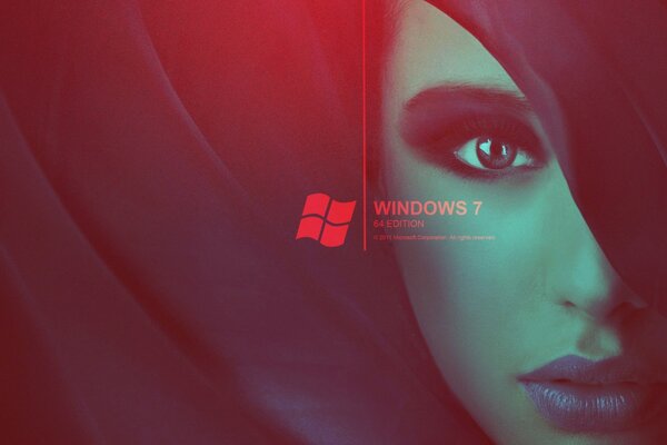 Картинка с лицом девушки с заставкой windows 7
