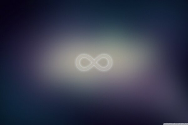 Infinity sign on a gray-purple background