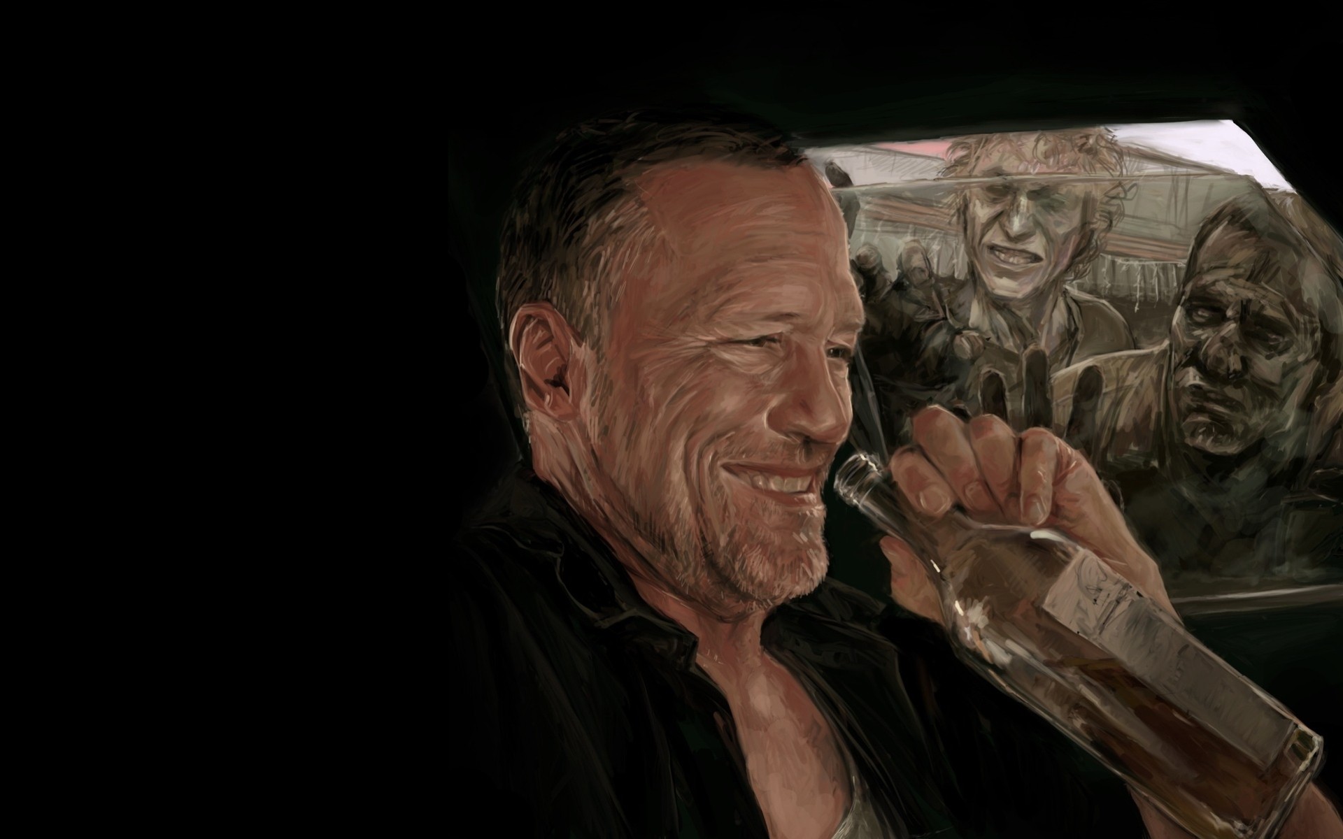 série art zombie merle dixon boogie série the walking dead