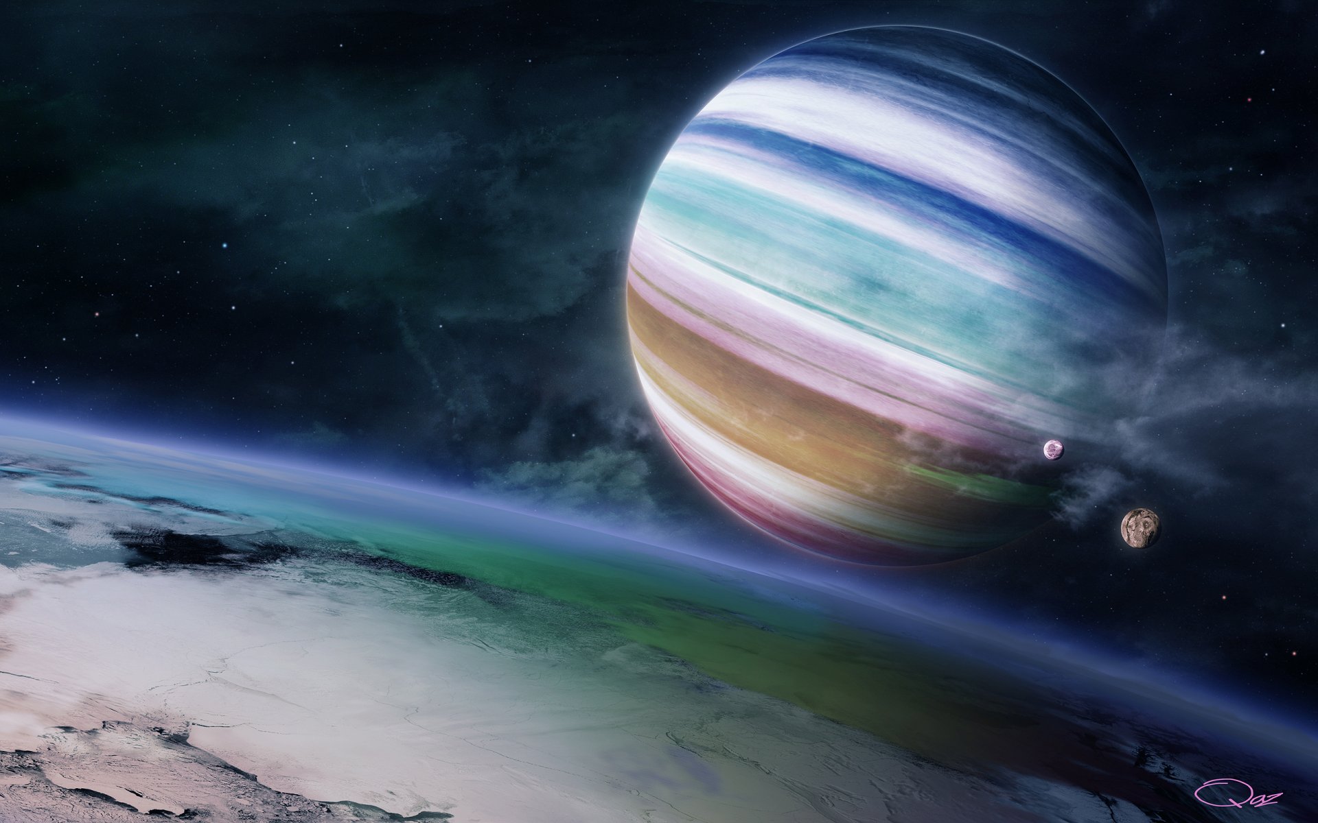 the rainbow feel gas giant planet
