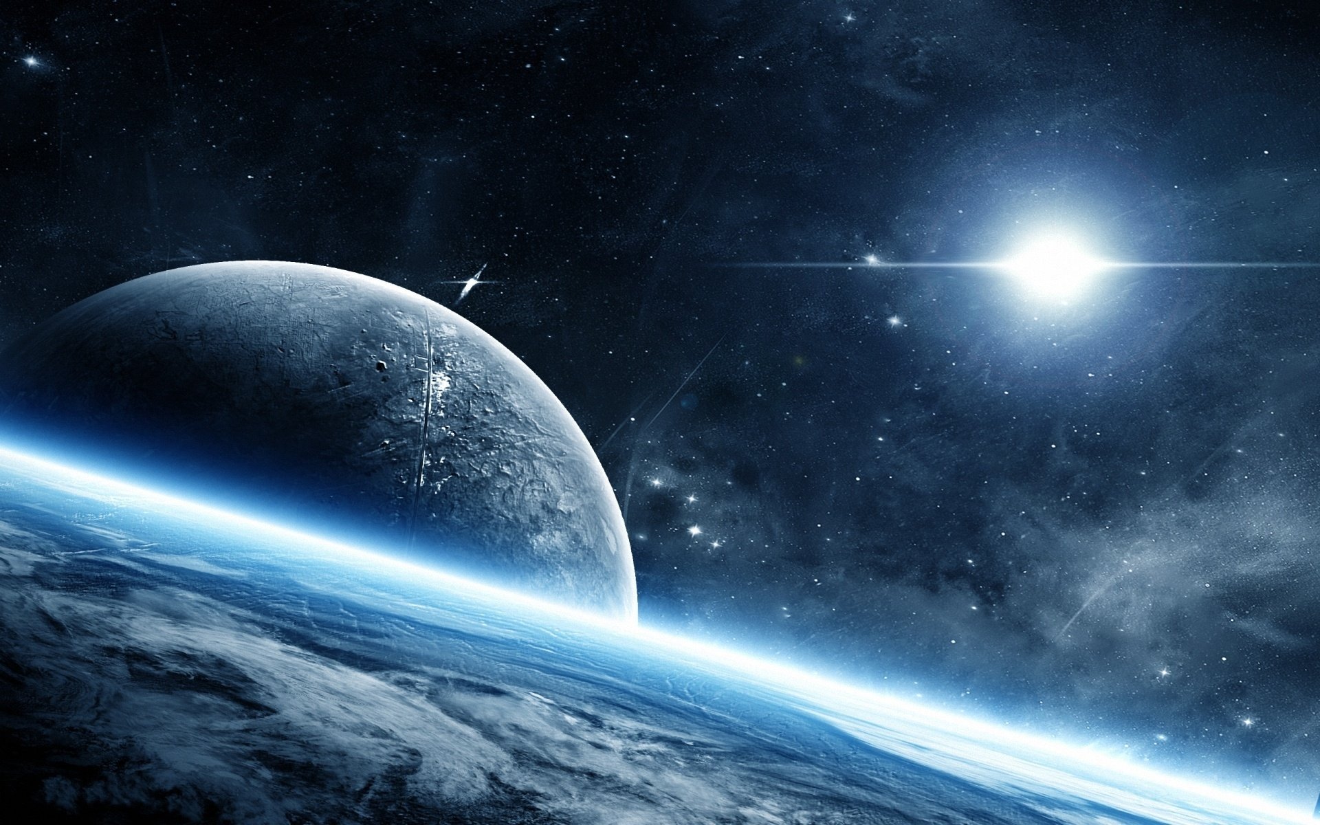 planeta espacio resplandor espacio atmósfera
