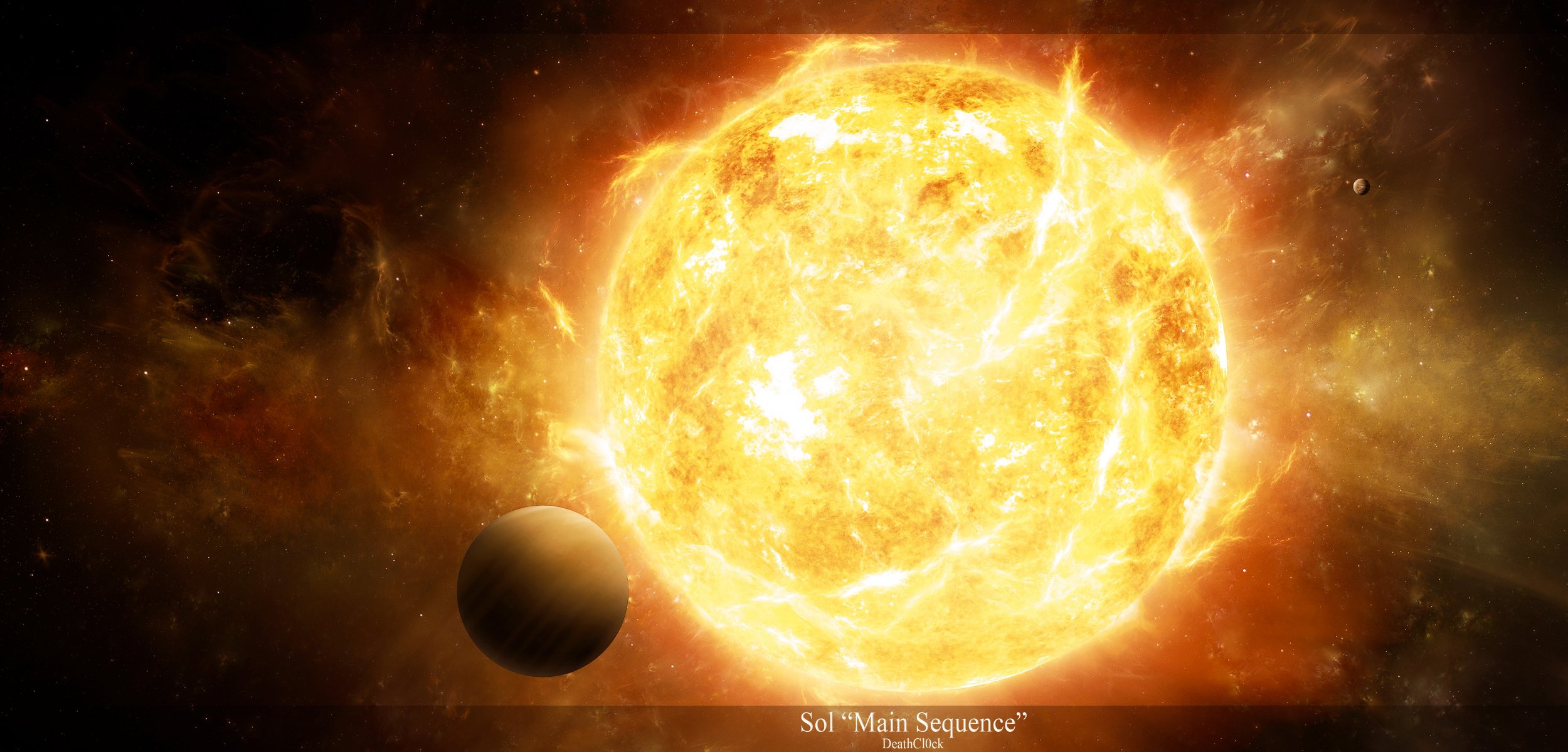 estrella planetas prominencias luz radiación radiación