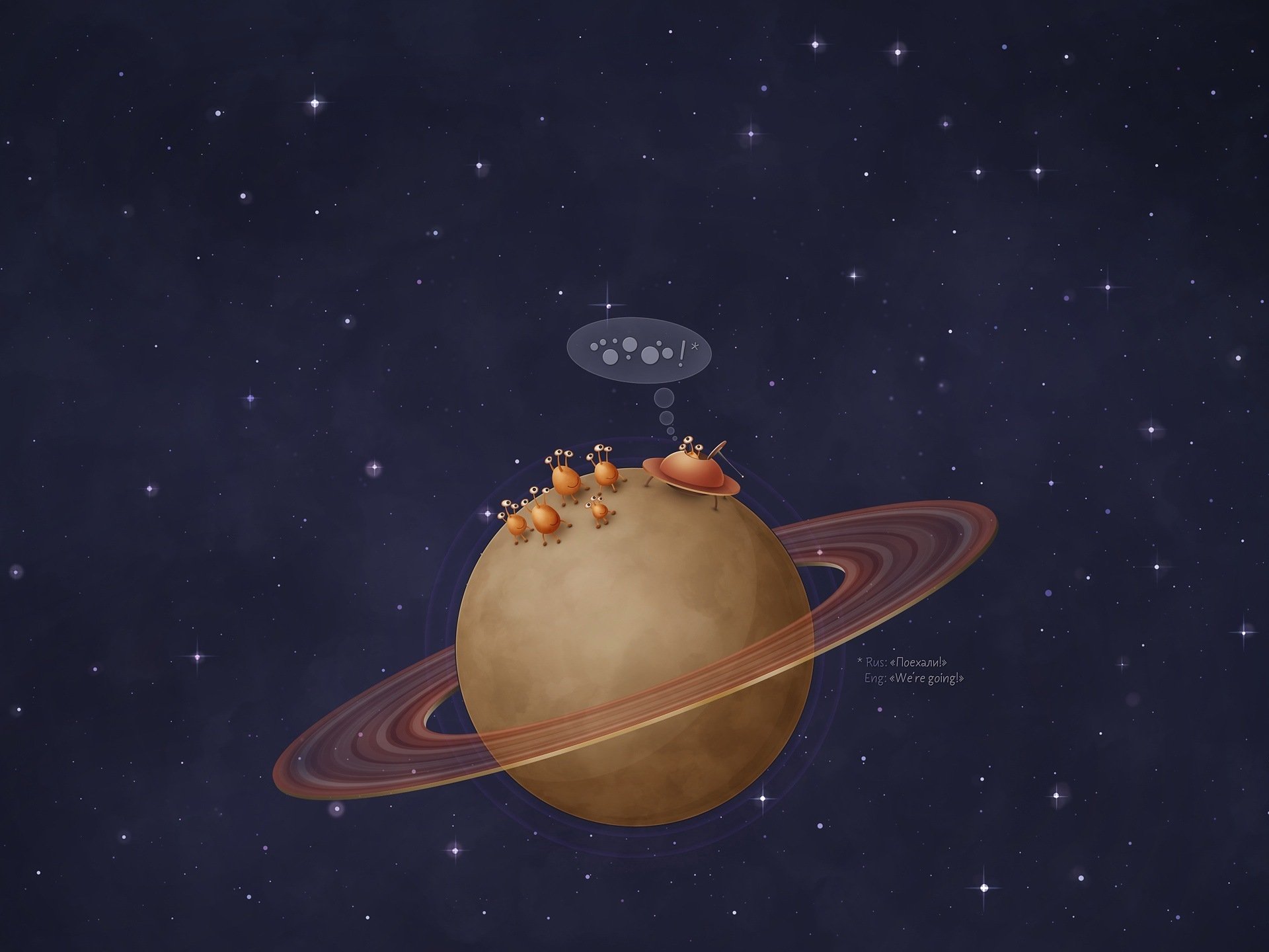 kosmos planeta latające spodki saturn