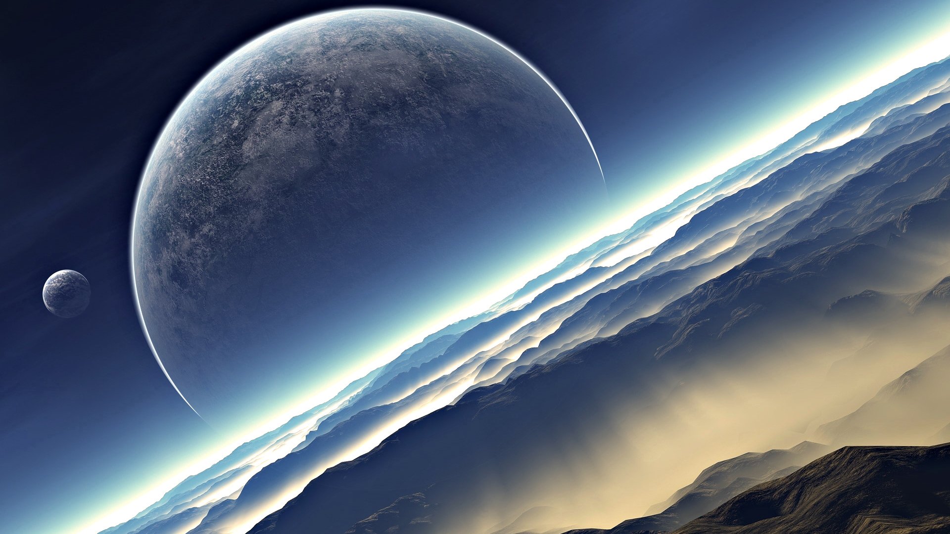 moon land sky