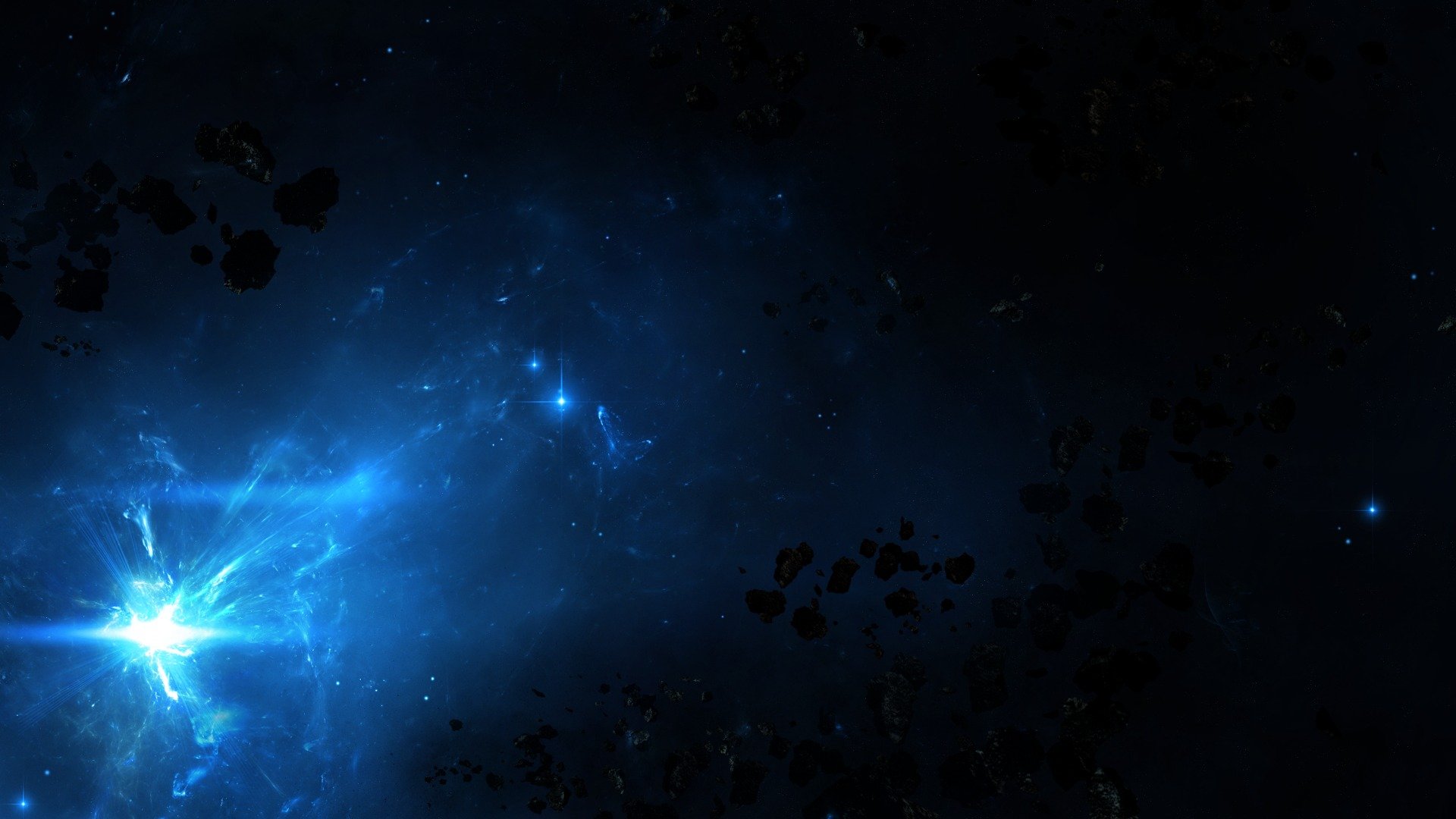 pace asteroids star darkness nebula