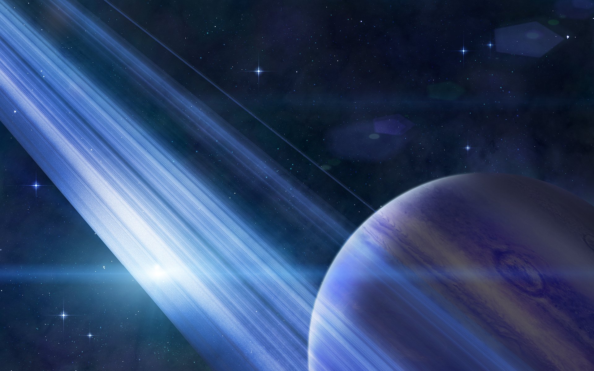 gigante gassoso anelli stelle luce