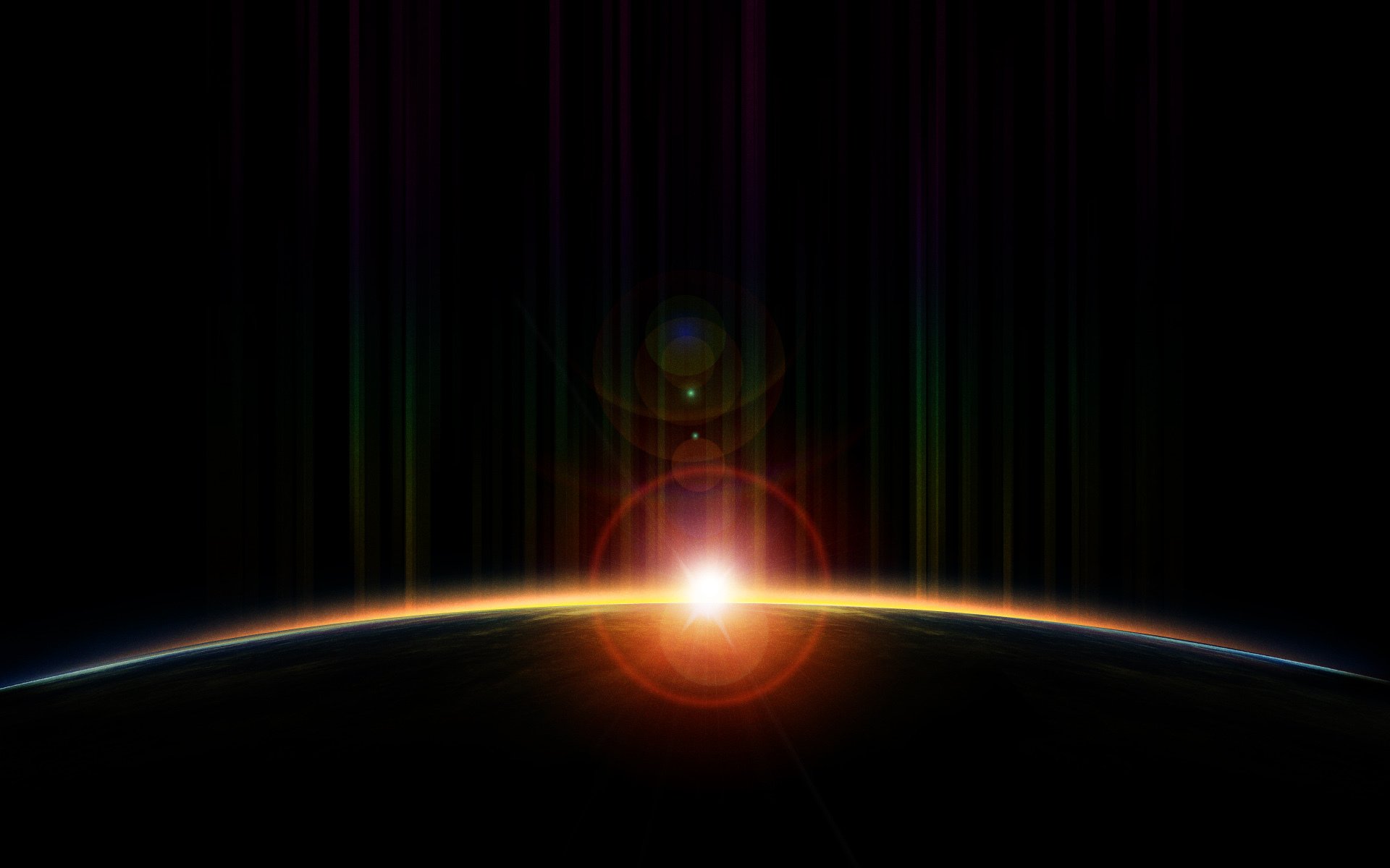 dämmerung planet sonne blendung spektrum