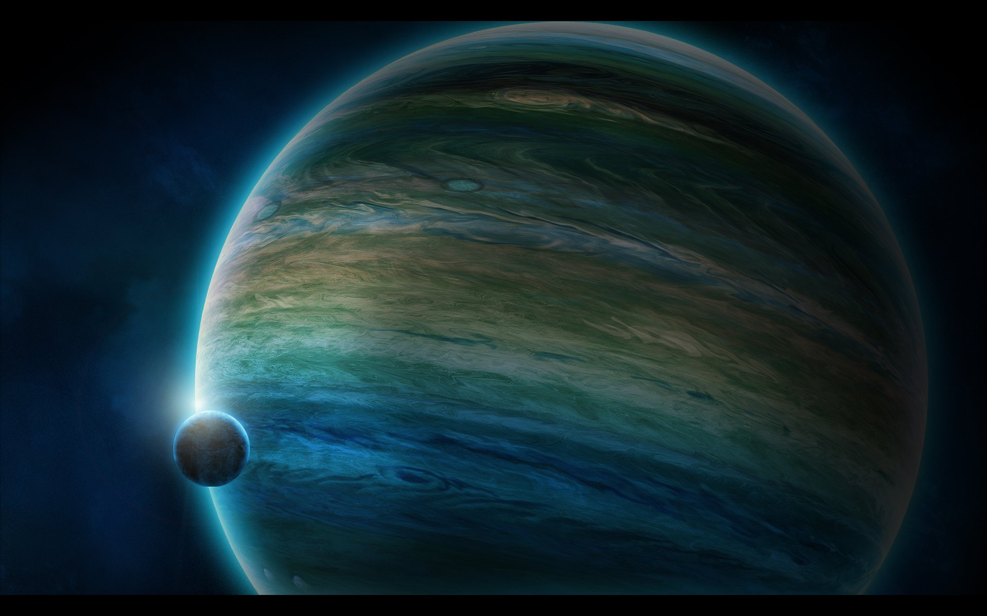 gazowy gigant planeta satelita atmosfera