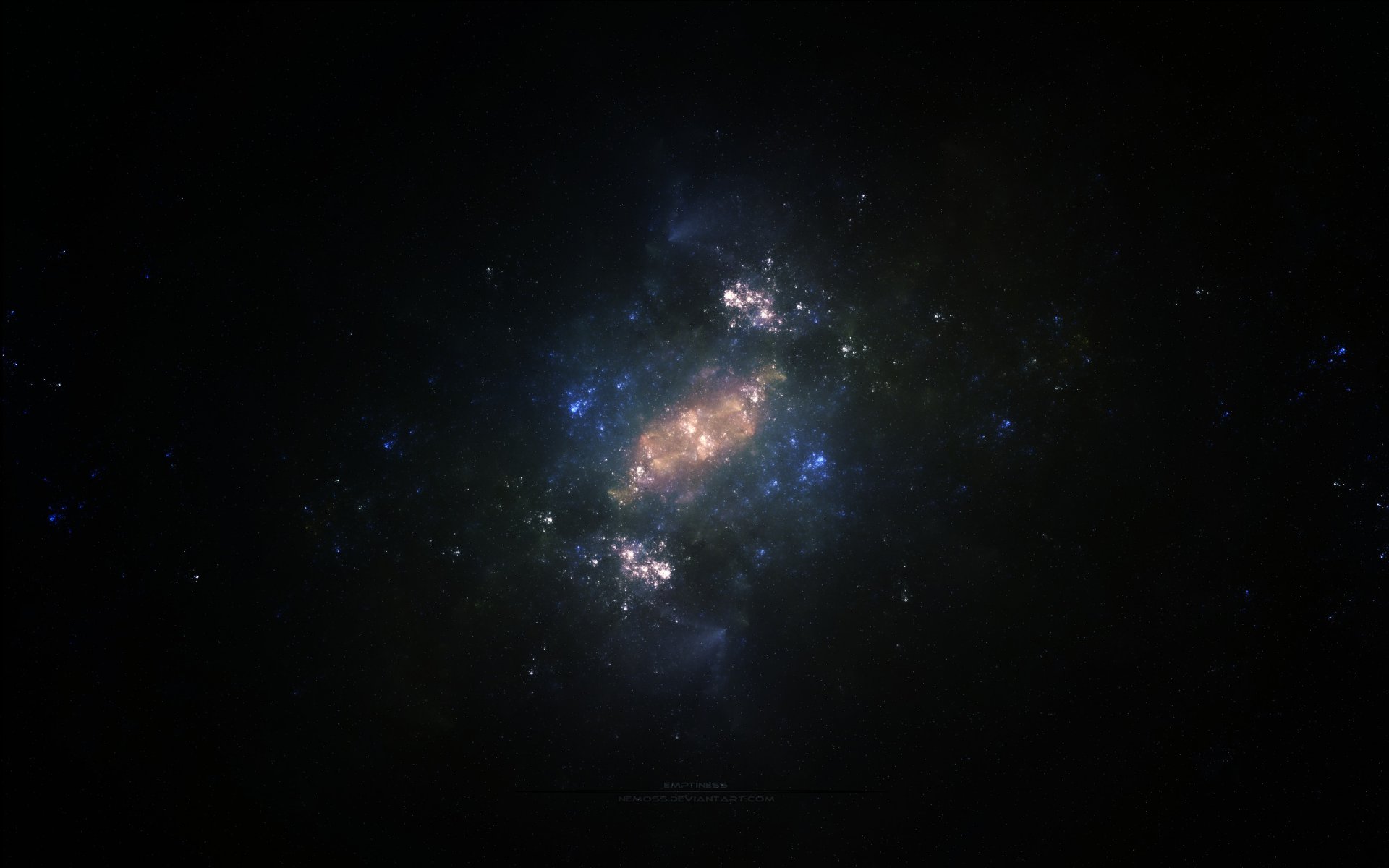 vacío nebulosa espacio estrellas infinito