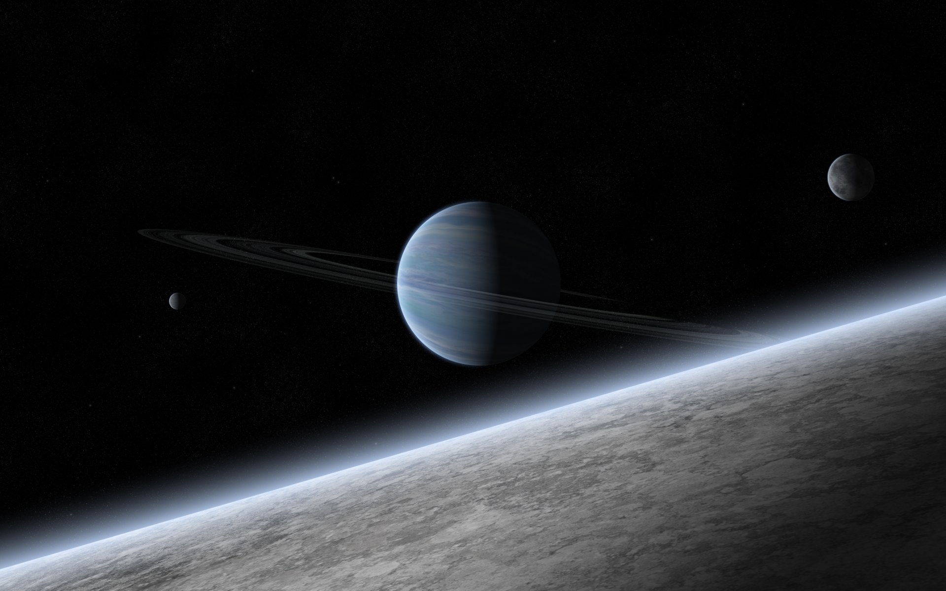 planeta gigante de gas satélites anillos atmósfera estrellas