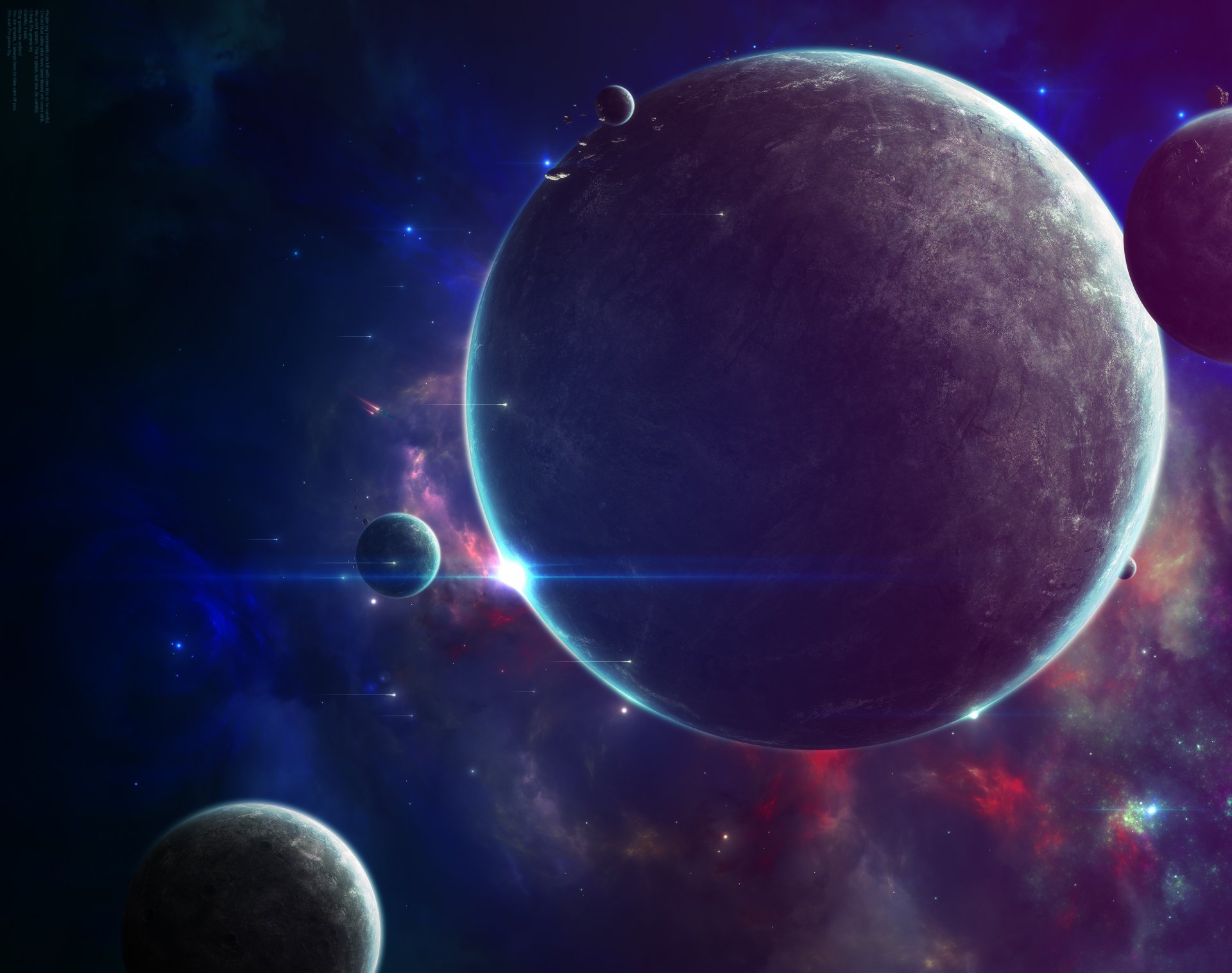 planets satellites world space