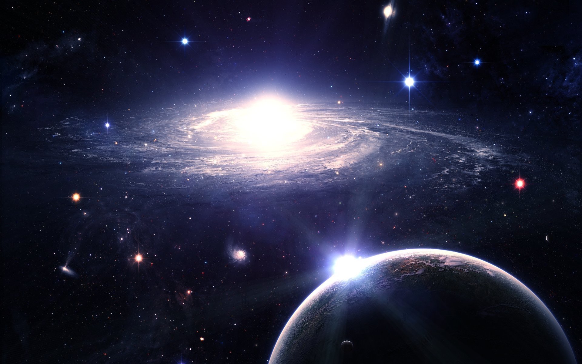 galaxia planeta estrellas