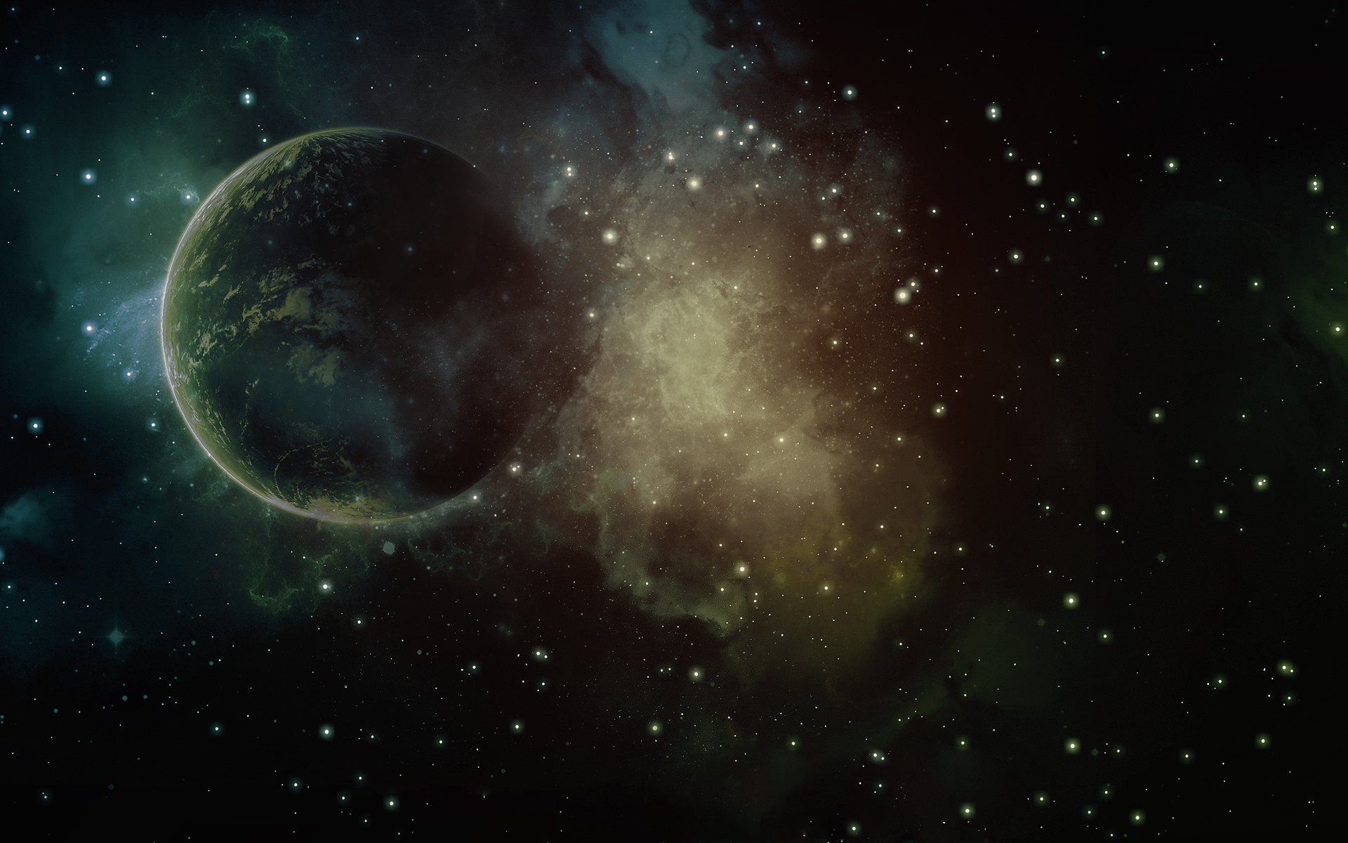 spazio galassia stelle pianeta vernice universo spazio colori 1920x1200