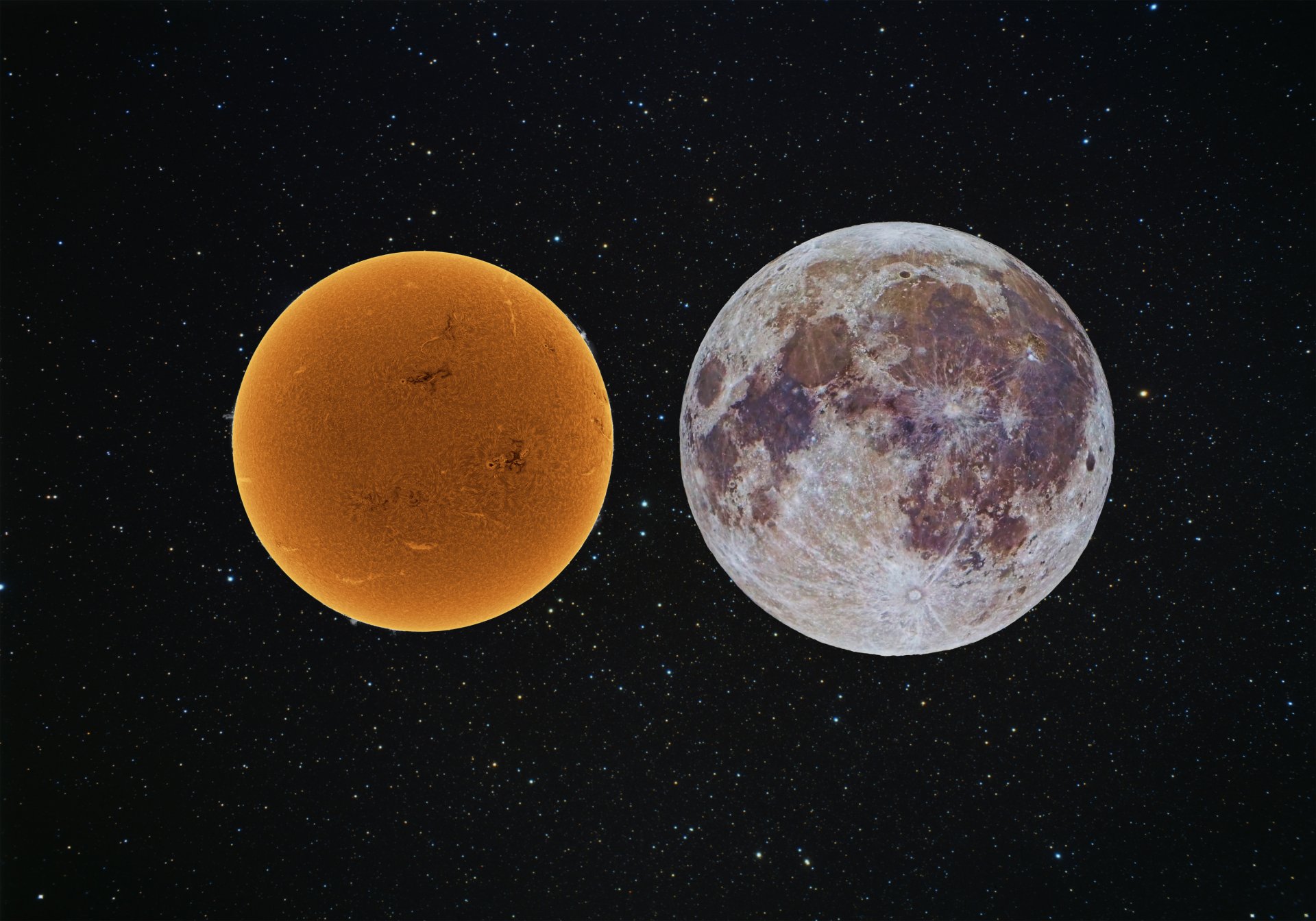 sol super luna estrellas