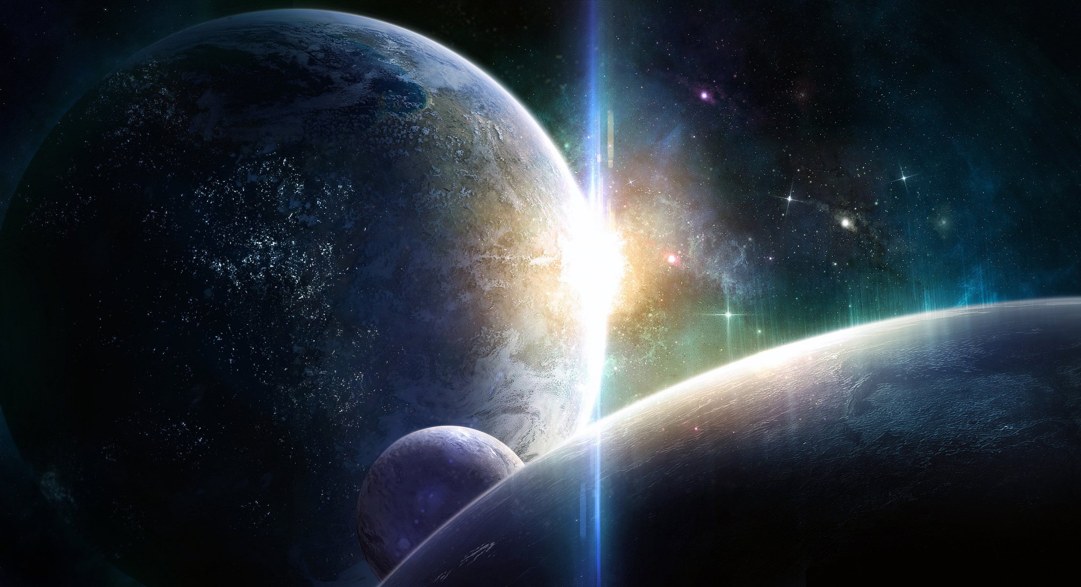 stelle luci pianeti lune luci civiltà