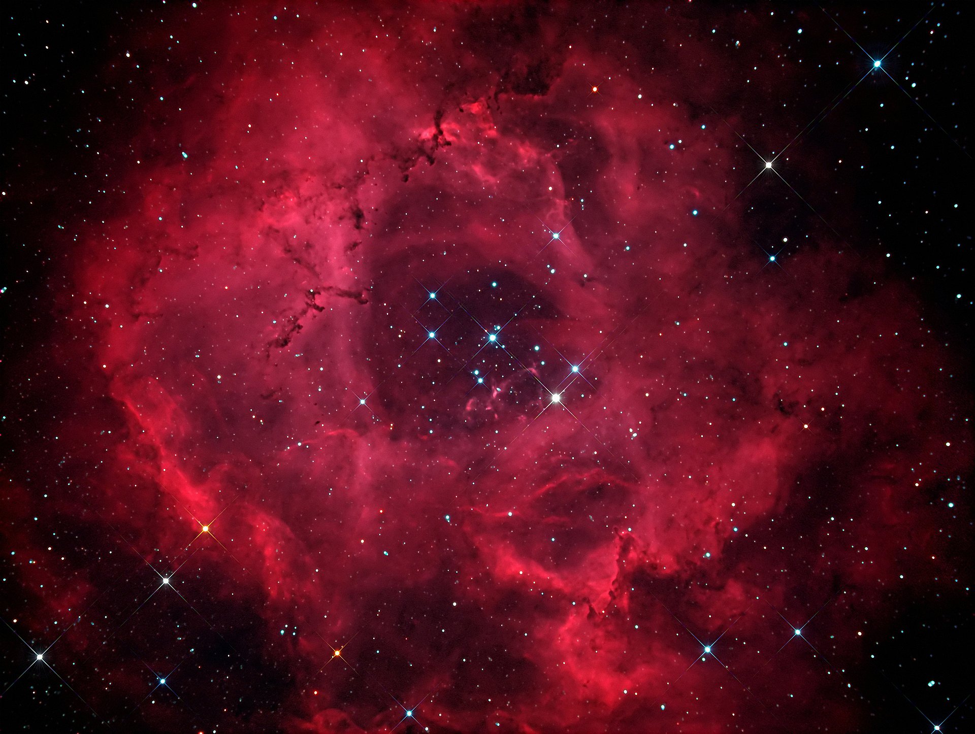 nebel rosette ngc 2244 ngc 2237 sterne