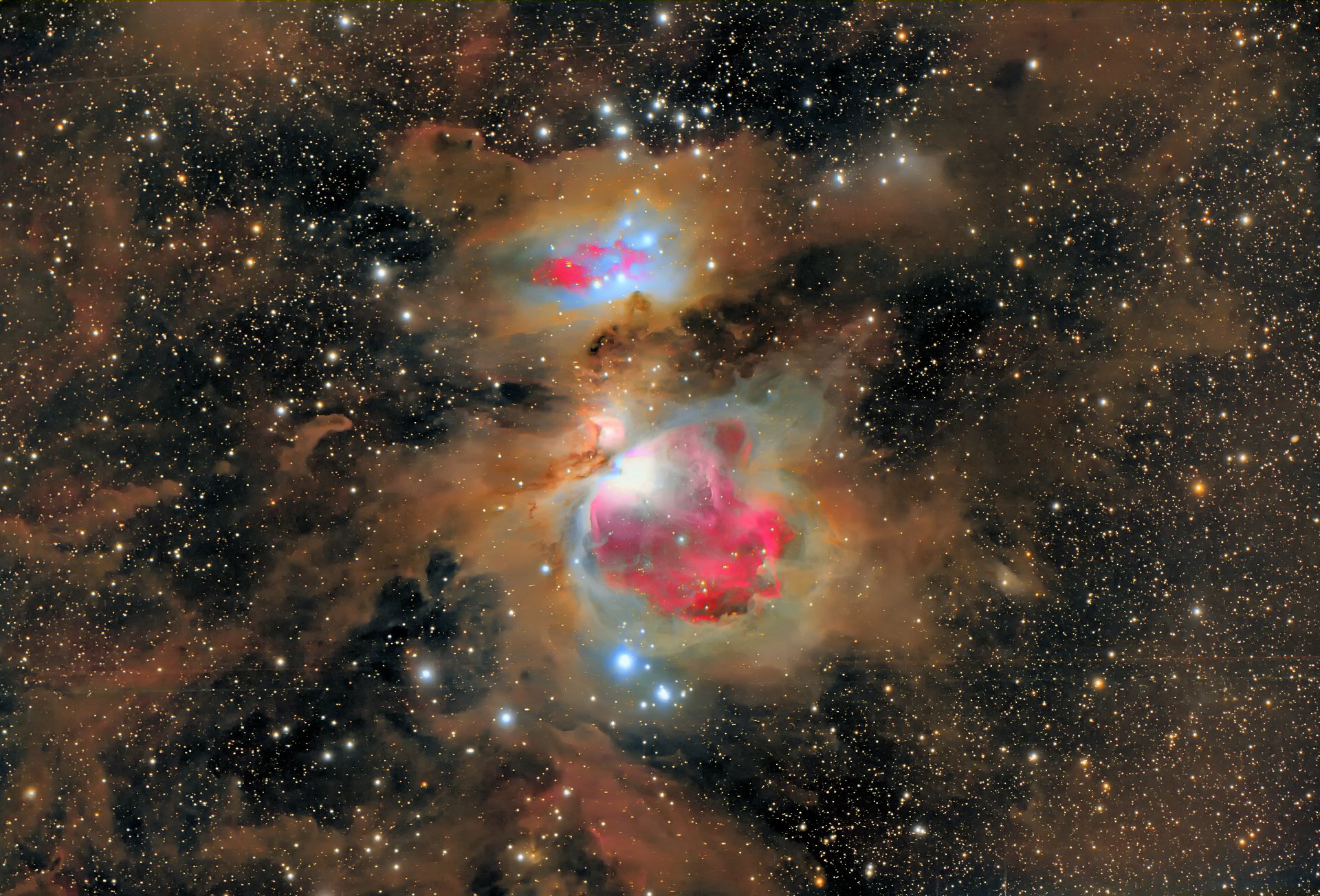 orion constellation nebula m42 m43 dust keystone