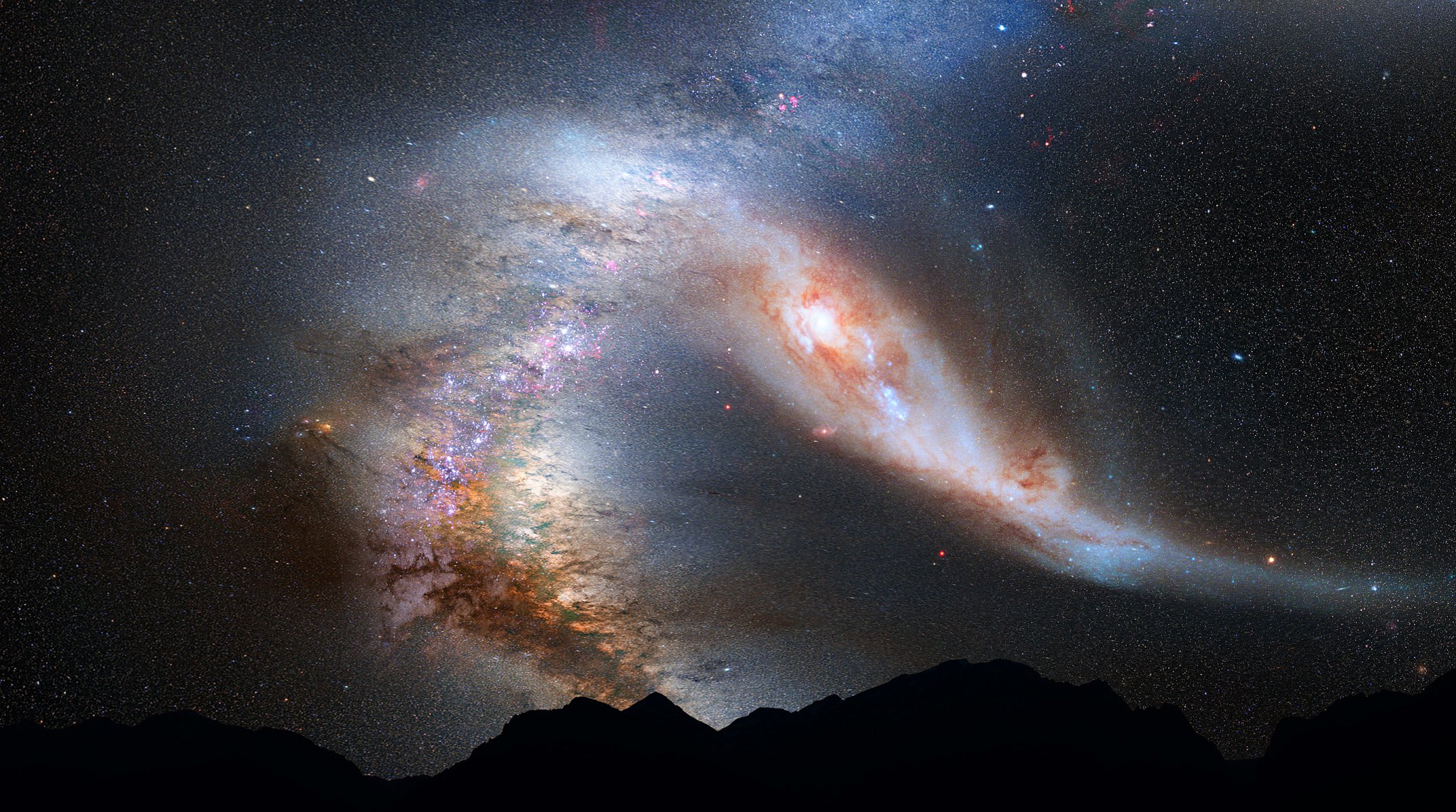 via lattea galassia m31 andromeda fusione