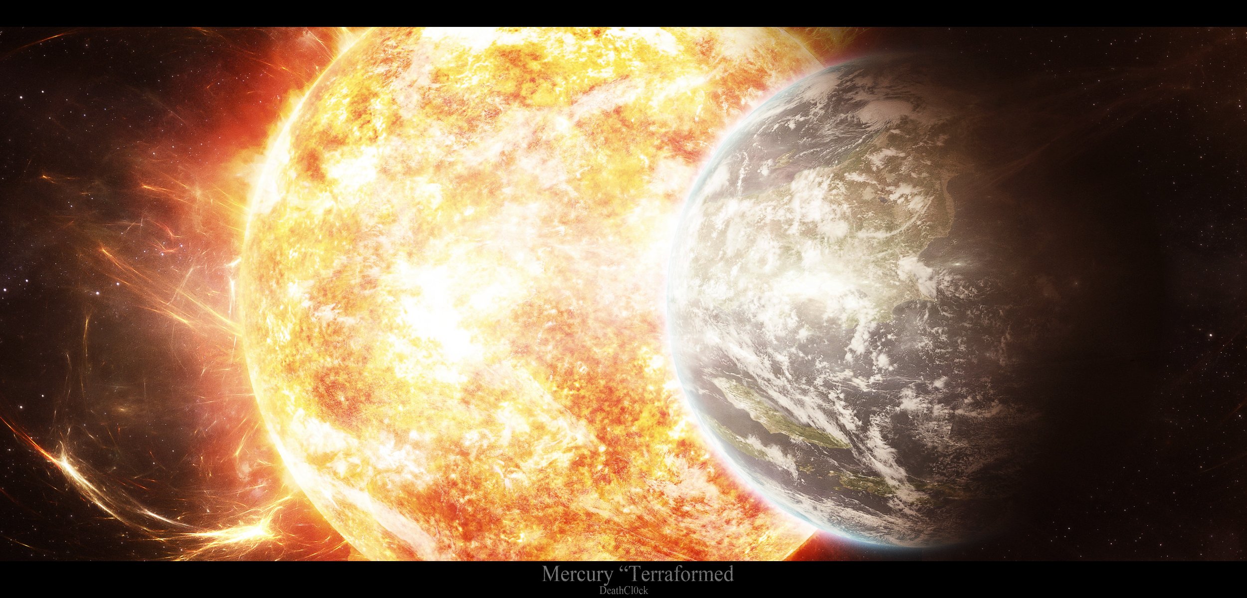 estrella sol planeta mercurio luz radiación