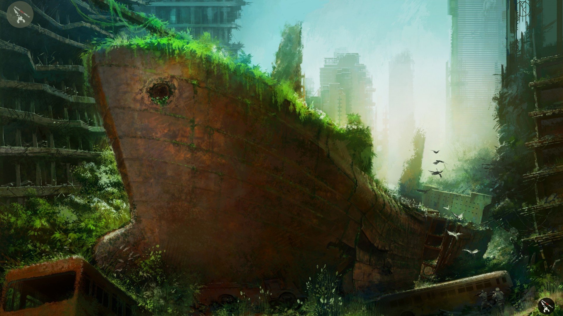 schiff postapocalypse natur