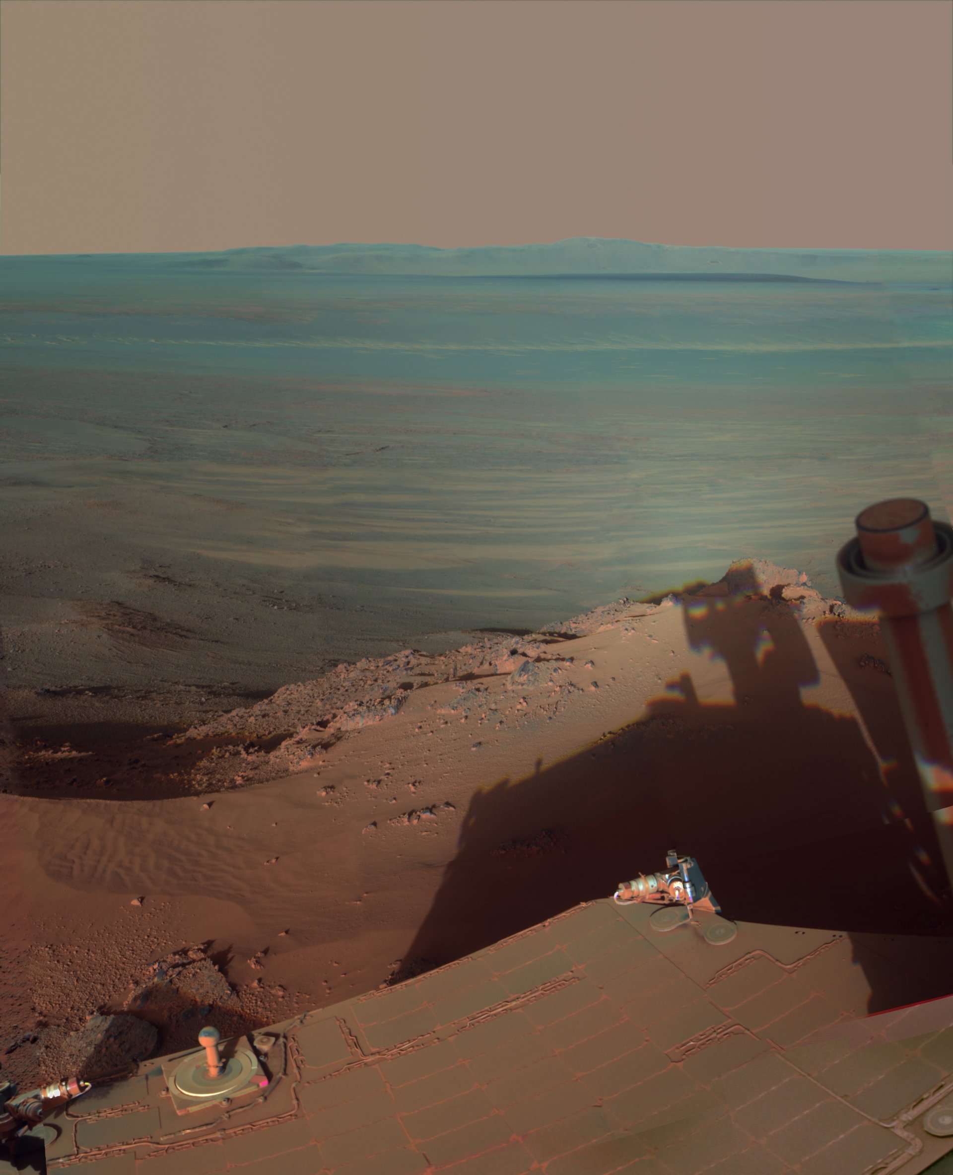 mars rover opportunity crater endeavour nasa