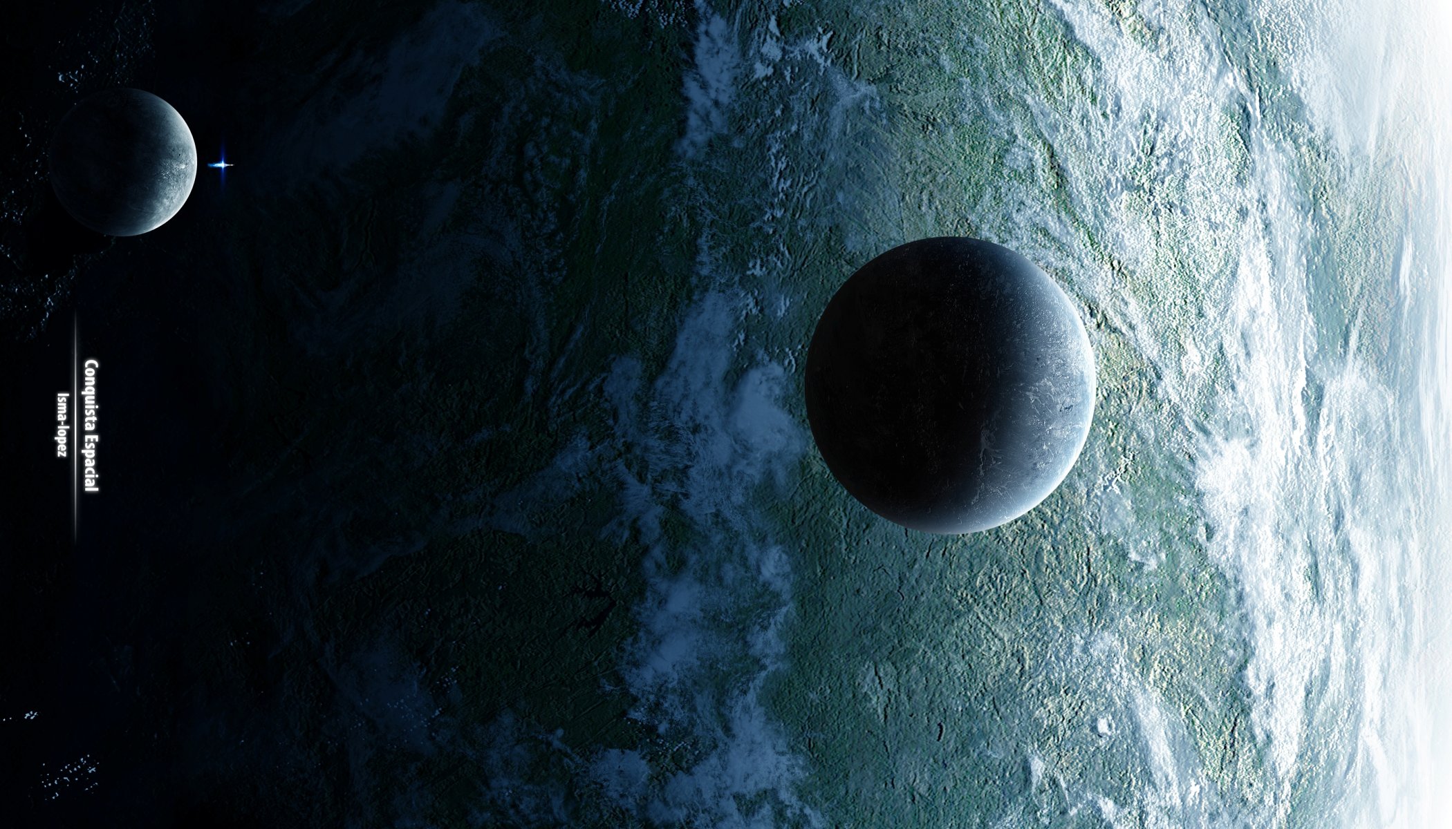 planète satellites lumière ombre