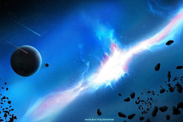 Un enorme bagliore cosmico, asteroidi e un pianeta sconosciuto