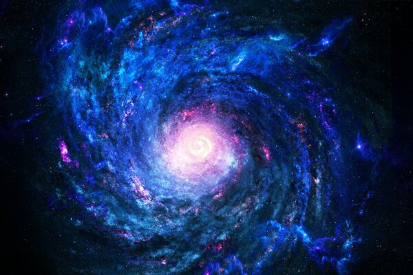 Spirale entonnoir galaxie lointaine